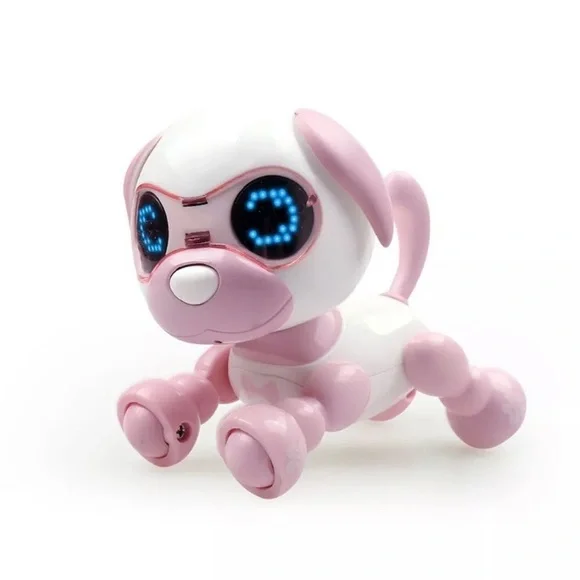 Light Pink Robot Pup Smart-LED-Sings-Speaks-Lights Up-Barks-Shakes-NEW - Picture 8 of 11